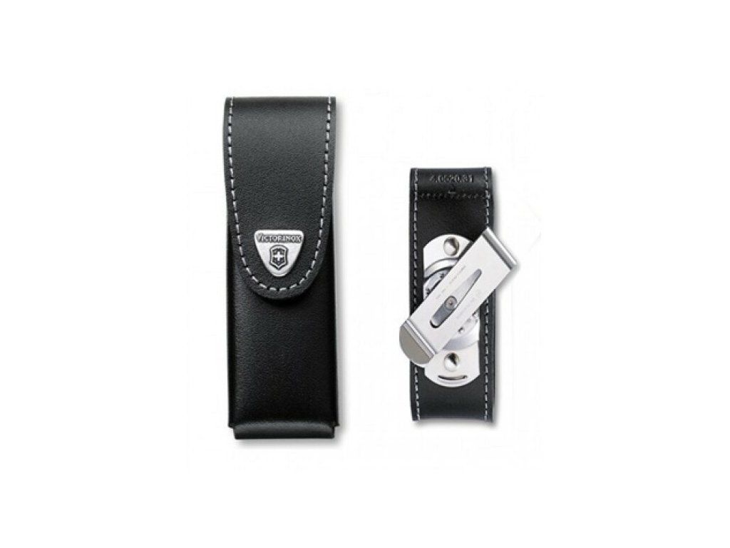Pouzdro na kapesní nůž Victorinox 111 mm až 3 želíska, kožené, černé, blister