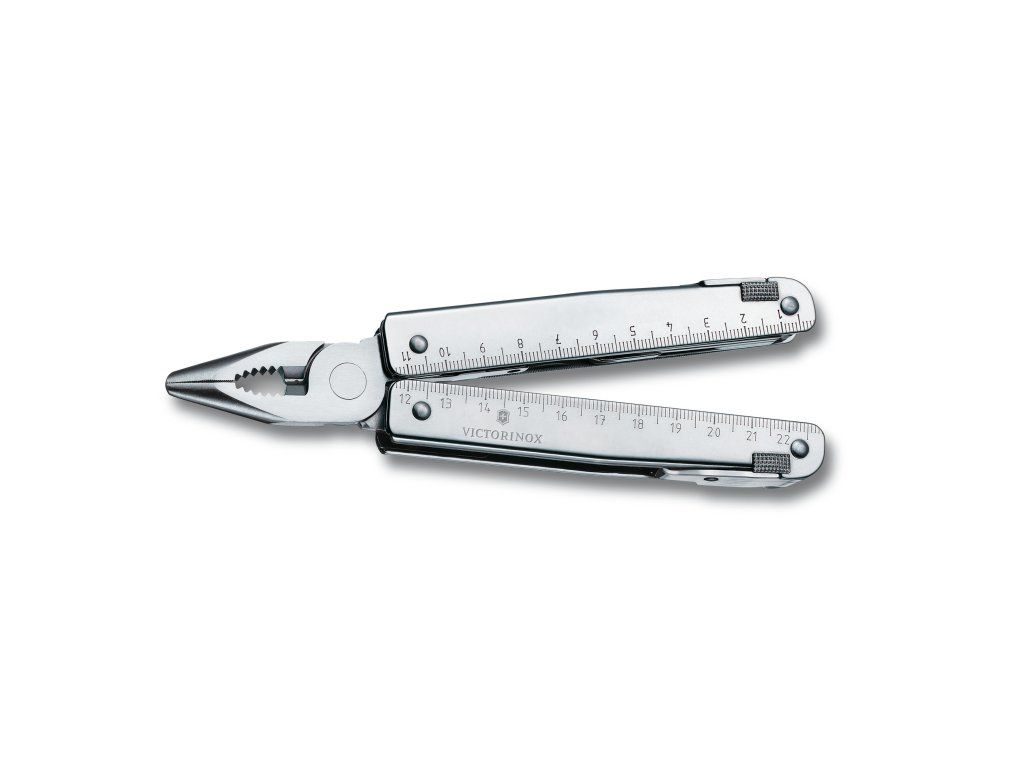 Kleště SWISS TOOL X, stříbrné, kožené pouzdro, blister