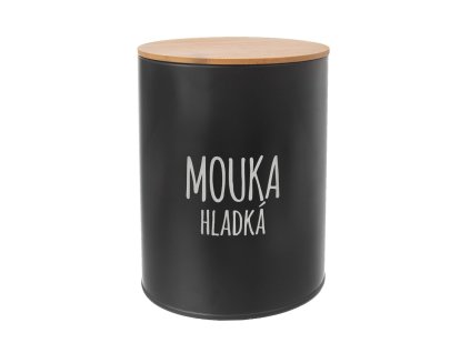 Dóza Mouka hladká BLACK pr. 13 cm