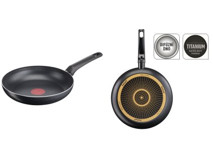 pánev d26 SIMPLE COOK, titan, černá, TEFAL