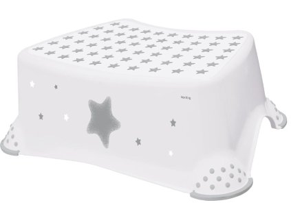 taburetka 1stup. 40x28,v.14cm, Hvězda, kosm.bílá, plast