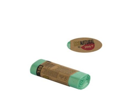 sáčky odp. 60l-10ks-ECO, zatah. zelené, YORK