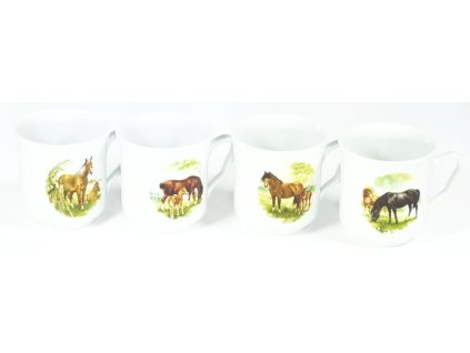 hrnek 270ml KAREL-KŮŇ+HŘÍBĚ, čes.porcelán