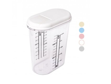 dóza 1,50l OVÁL na syp.potr, mix barev, plast