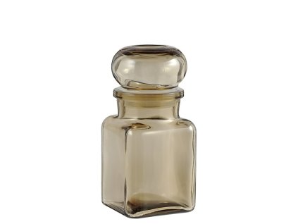 dóza 150ml kouř. TK150/K, 5,5x5,5x12cm, sklo