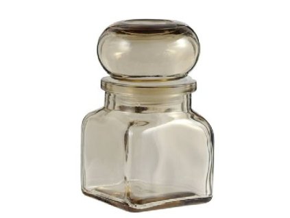dóza 120ml kouř. TK120/K, 5,5x5,5x9,5cm, sklo