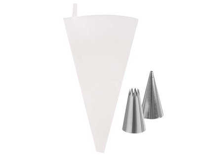 Cukrářský sáček 30 cm s 2 špičkami, sada