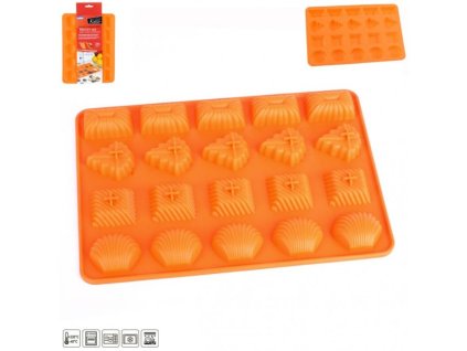 forma pracky 20-MIX-silikon 28,5x21x1,5cm, oranž