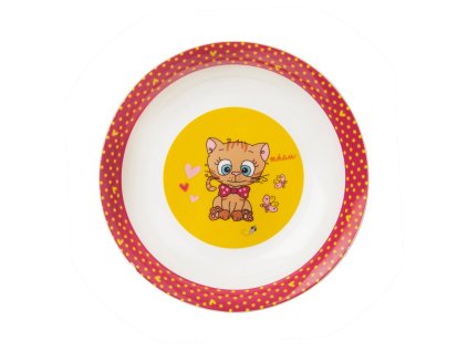 Hluboký dětský talíř KOCOUŘI pr. 19 cm