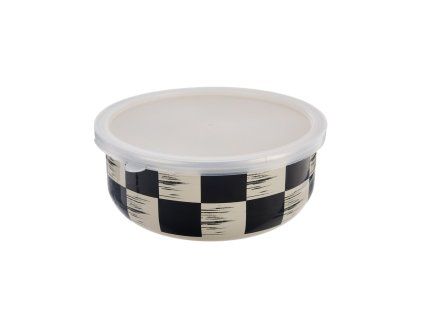 Miska ŠACHOVNICE Lem s víkem pr. 15,5 cm