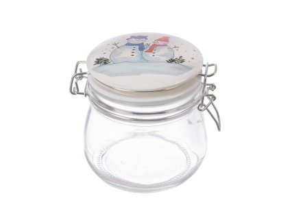 Dóza s klipovým uzávěrem SNĚHULÁK 0,5 l