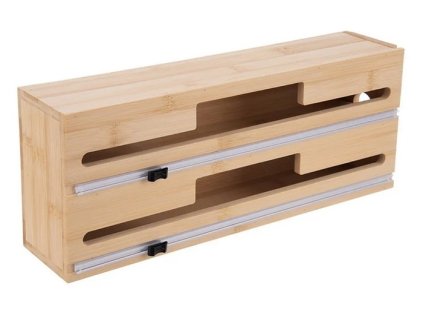 držák 2fólií (rolí) 34x8x14,5cm, s ořezem, bambus