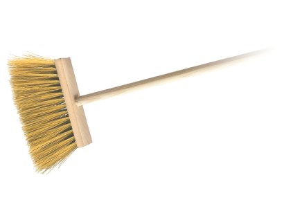 koště chodn.zatl.+hůl 120cm, PET vlákna 12cm