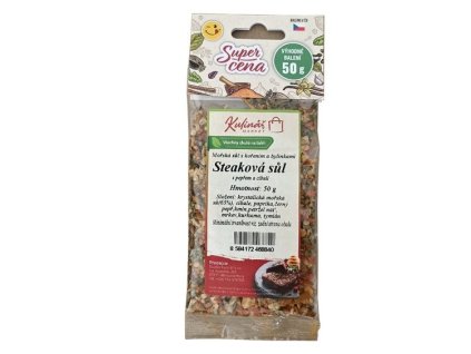 koření-"K"-STEAKOVÁ SŮL-50g do mlýnku, QQ, sáček