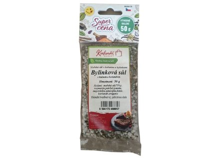 koření-"K"-BYLINKOVÁ SŮL-50g do mlýnku, QQ, sáček