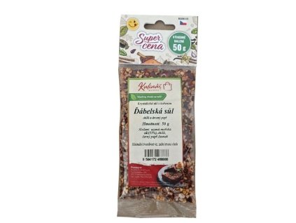 koření-"K"-ĎÁBELSKÁ SŮL-50g do mlýnku, QQ, sáček
