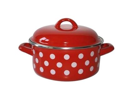 kastrol + poklice pr.24cm 4,8l PUNTÍK ČRV