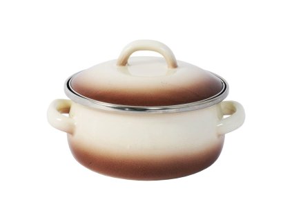 kastrol + poklice elegant pr.12cm 0,75l CAPUCCINO