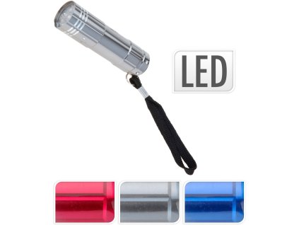 svítilna 8,5cm 9LED, 3barvy, poutko 35 6484