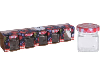 sklen.zavař.  50ml- 5ks-hran, TO