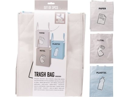 taška na tříděný odpad 3ks (papír, plast, sklo)