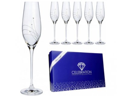 SWAROVSKI SKLENICE NA ŠAMPAŇSKÉ 6 x 210 ml 35 17161
