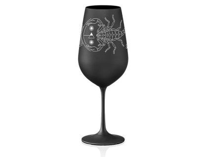 Sklenice na víno Štír 550 ml | Černá 35 17489