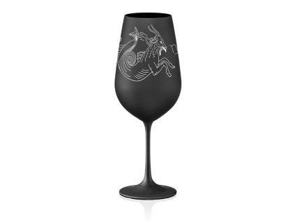 Sklenice na víno Kozoroh 550 ml | Černá 35 17540