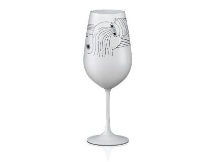 Sklenice na víno Vodnář 550 ml | Bílá 35 17541