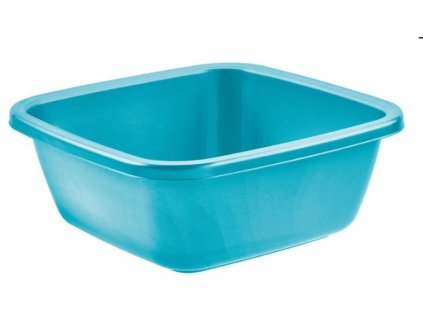 Čtvercový lavor/umyvadlo Tontarelli 9l, 34 x 34 x 13,5 cm modrý 35 17682