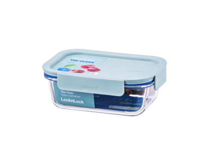 dóza clear obdélníková borosilkát.sklo 630ml mint 35 17805