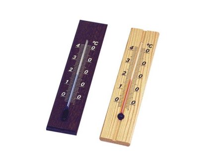 teploměr pokojový D12 12cm dřev.světlý