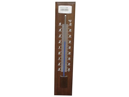 teploměr venkovní D34 32cm dřev.mořený