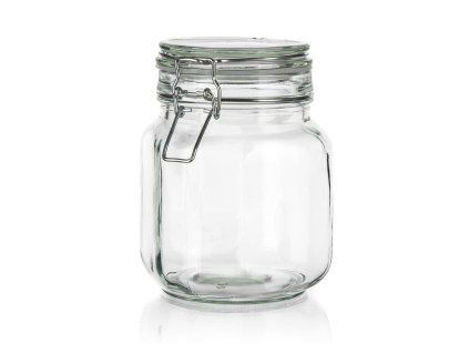 dóza hermetická hranatá 1000ml skl. s patent.uzávěrem EREA