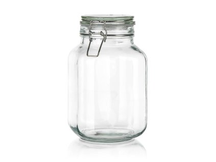 dóza hermetická hranatá 2000ml skl. s patent.uzávěrem EREA