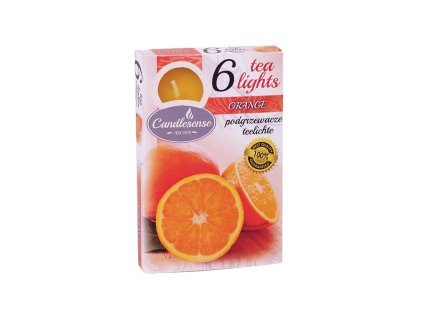 svíčka čajová vonná POMERANČ (6ks) (hoří 6x3-4hod)