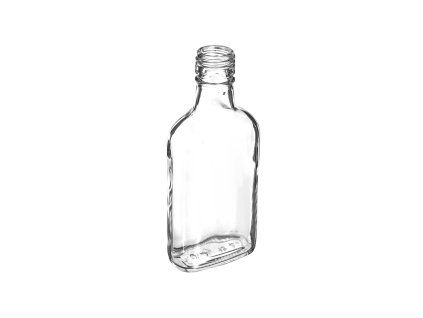 láhev placatka 200ml skleněná
