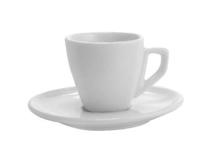 šálek + podšálek 120ml square ALBA porcelánový BÍ