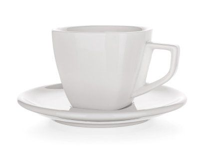 šálek + podšálek 250ml square ALBA porcelánový BÍ