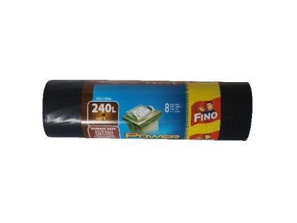pytle na odpadky 240l (8ks) 120x150cm ČER 50µ extra silné FINO