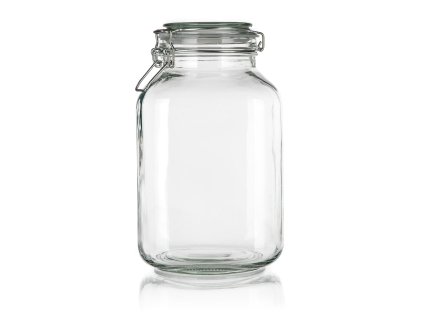 dóza hermetická hranatá 3000ml skl. s patent.uzávěrem EREA