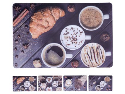 prostírání PH KÁVA 43,5x28,5cm mix 4 dekorů