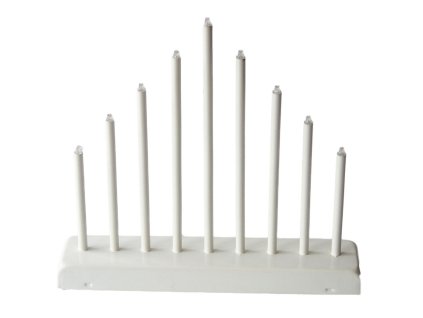 svícen vánoční  9 svíček LED,teplá BÍ,kov.,26x31x5,5cm,2xtuž.AA ba 35 21887