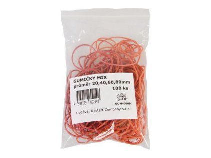 gumičky mix 20,40,60,80mm (100ks)