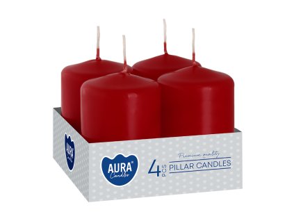 svíčka adventní 60x40mm ČRV BURGUND (4ks)