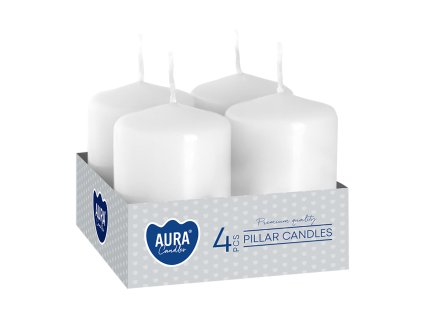 svíčka adventní 60x40mm BÍ (4ks)