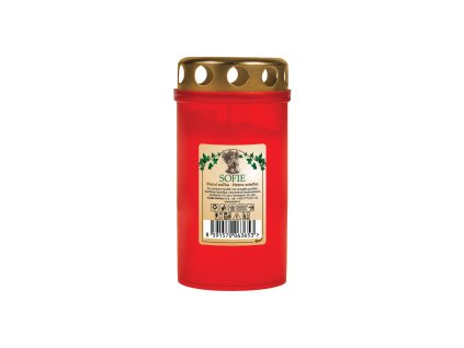 svíčka hřbitovní 12cm 120g (hoří 40hod) paraf., PH BÍ,ČRV, s víčkem