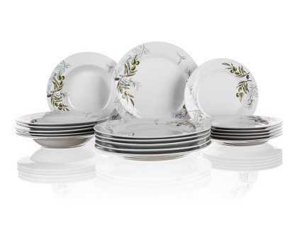 sada jídelní OLIVES 18díl. porcelánová BÍ