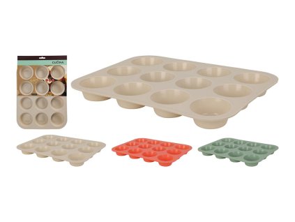 forma na muffiny 12ks 33x25x3cm silikon mix barev