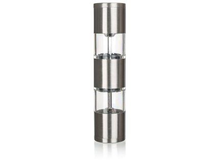 mlýnek na koření 19x4,5cm 2 v 1 CULINARIA Duo nerez/akryl